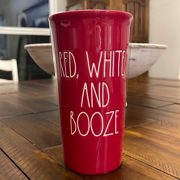 NIB Rae Dunn Red White and Booze Travel Mug Gift, Present - Picture 2 of 6